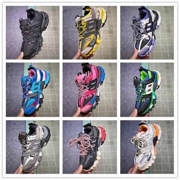 

track release 3.0 tess s paris triple s clear mens cushion tripler sneakers track sole chaussures retro sho j9ic#, Black