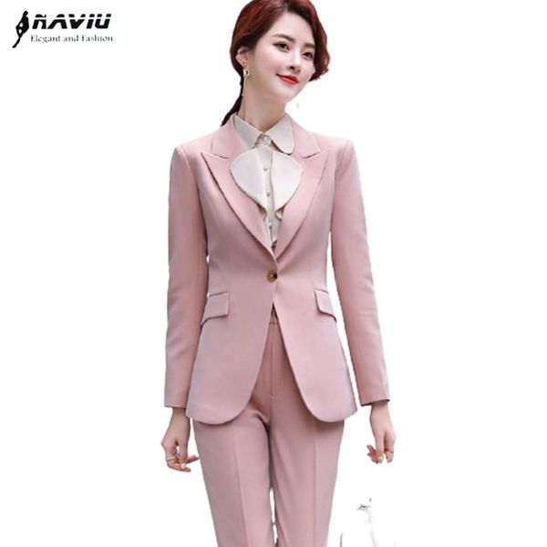 

women's two piece pants professional suits women 2021 fashion temperament interview slim blazer and office ladies business formal work, White