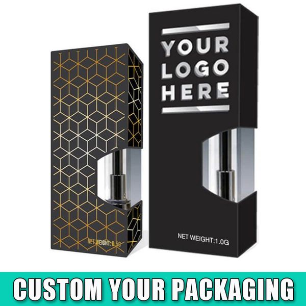 

customized vape cartridge 0.5ml 1ml packaging box printed paper packaging box for 510 thread vapes pen cartridge 1 gram selling