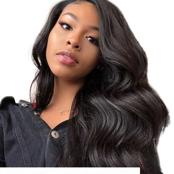 

body wave 360 lace frontal wig pre plucked 150% density 360 lace front human hair wigs for black women 16inch, Black;brown