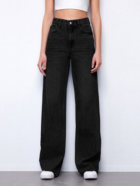 

vintage 90s high-waist denim boyfriend fit jeans u1xg#, Blue