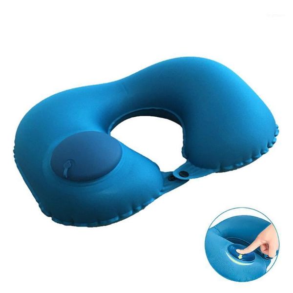 

light weight pvc neck pillow inflatable portable travel neck support rest protective pillow cushion headrest portable soft1