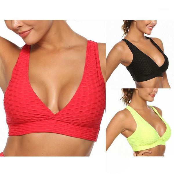 

gym clothing women's jacquard sports bra without steel ring and padded yoga, White;black