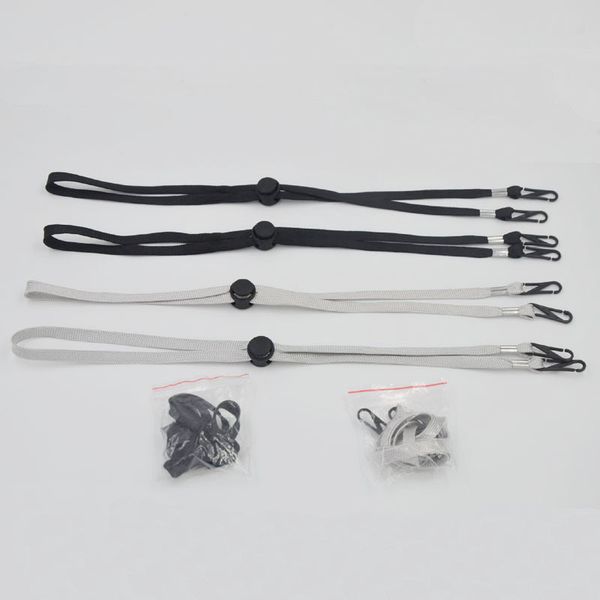 

grey color adjustable face extension lanyard black for kids safety mask clip holder hanging neck no more lost/dropwkou