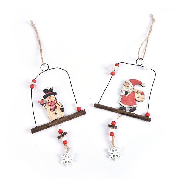 

christmas decoration pendants toy outside xmas tree hanging ornament santa claus snowman bear elk doll for home decor kids gift1
