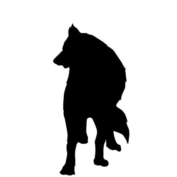 

7.9cm*15.8cm wolf decorate pattern car sticker bumper vinyl decal accessories black/silver c4-3009
