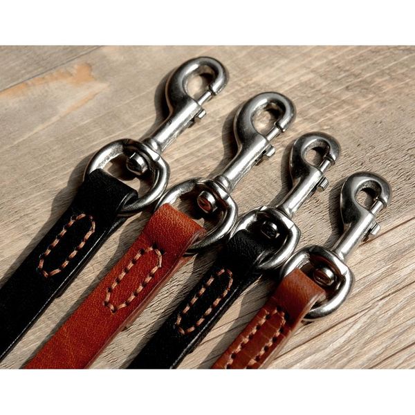 

4ft genuine leather dog walking training leash heavy duty water resistant full grain leather lead brown for medium l sqcmoj