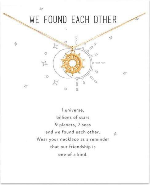 

2019 hollow sun with do geared new moon pendant for women girls clavicle necklace