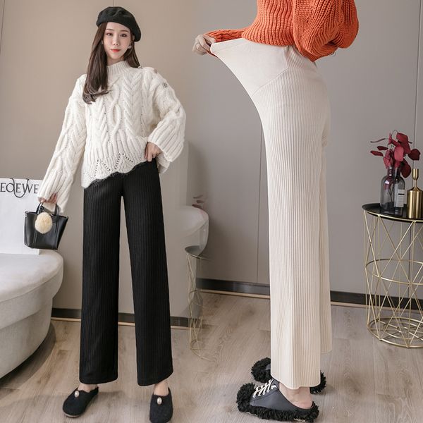 

pregnant women's trousers for autumn and winter wear, White