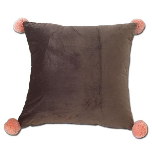 

pillow case wool ball velvet throw pillowcase square cushion cover lumbar pillowcase decorative waist homeware ppc4501