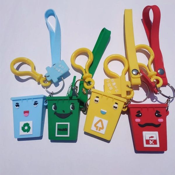 

phone trash shape key chain mobile korean creative pendant four can be any color, Silver