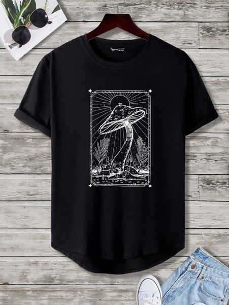 

men mushroom print tee w7ui#, White;black