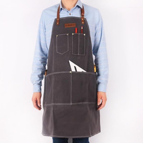 

weeyi lady men woodworker aprons bib waxed canvas apron for salon carpenter tattoo cobbler work wear hairdressing apron delantal1