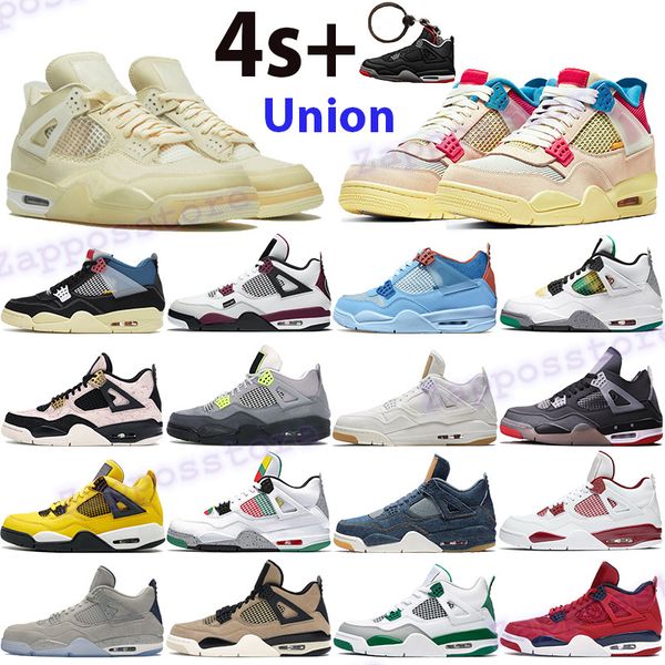 

x sail 4 basketball shoes jumpman 4s sneakers union guava ice noir rasta paris se neon denim black game royal men trainersfast s