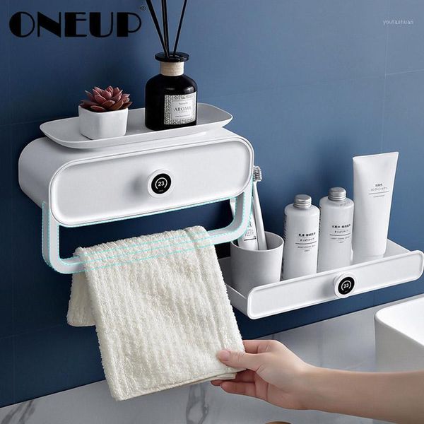 

bath accessory set oneup wall bathroom shelf multifunctional storage rack with drawer home shower towel organizer for accessories1