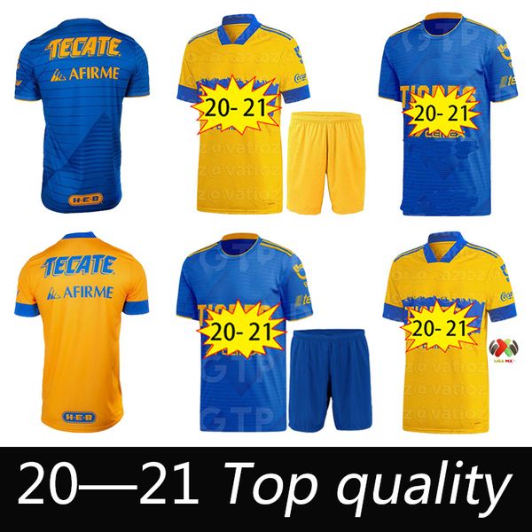 

tigres uanl 7 звезд футбол джерси главная проезжает 20 21 мексика клуб тигры желтый гиньяк варгас аяла соса джетки футбольные рубашки, Black;yellow