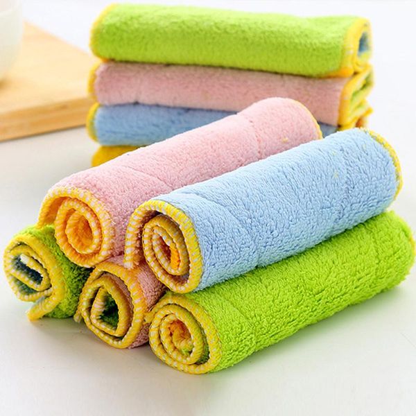 

rags microfiber wash cloth dishcloth clean towel kitchen washing dish scouring pad multifunctional cleaning tools bbyzqe