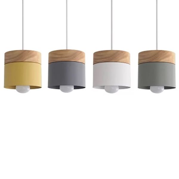 

modern wood iron pendant lights nordic colorful minimalist living room coffee bedroom led indoor pendant lamp hanging lamps e27