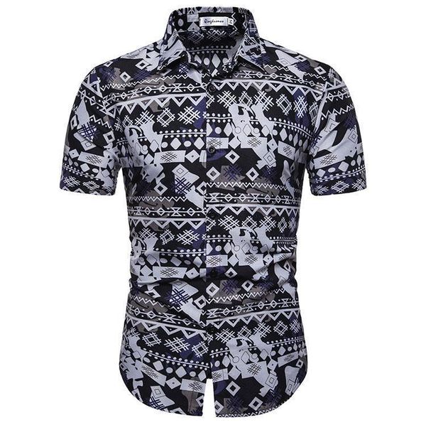 

social men's shirts camisa masculina blouse men's clothing new hawaiian shirt for men short sleeve summer casual, White;black