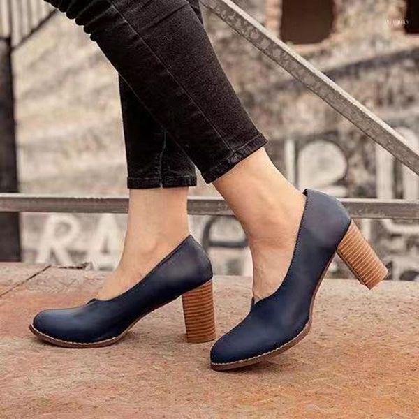 

pumps women shoes square thick heel high 7cm pointed toe female pumps elegant high heels sapato feminino e31, Black