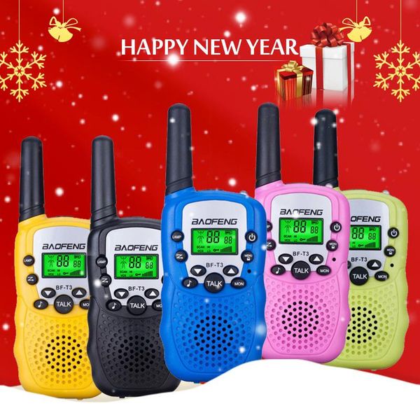 

walkie talkie baofeng bf t3 kids 2pcs comunicador distanza radio per bambini 100-800m walkie-talkie regalo di natale complean