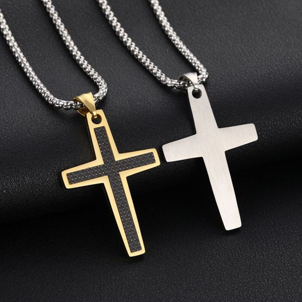 

fashion design necklace pendant liguxury jewelry men's carbon fiber stainless steel creative source, Silver