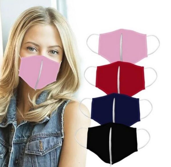 

washable fashion kids style creative zipper reusable protective face masks easy to drink popular mouth straw drinking ma