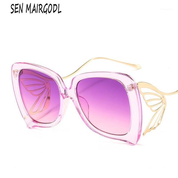 

fashion butterfly elegant sunglasses women 2020 metal sun glasses personality uv400 vintage shades glasses ouclos1, White;black