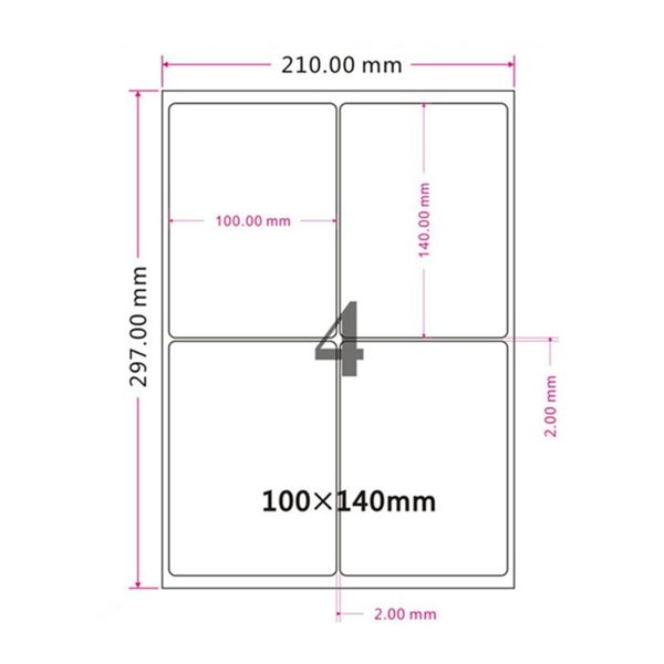 

gift wrap glossy white rouned corner square self adhesive sticker label retail a4 kraft paper printed fit for laser printer