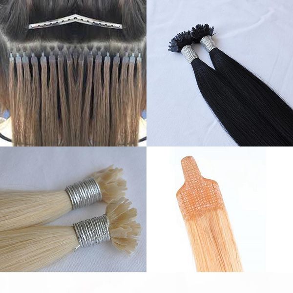 

100% human hair 1g strand 200g lot flat tip nano hair extensions tangle shedding brazilian flat nano hair extensions tip