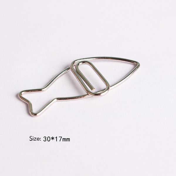 

20 pcs set fish shaped paper clip with cute storage box metal bookmark clip holder documents files classified clip office supply h wmtiaa