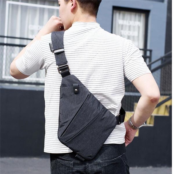 

waist bags men's chest magnetic button fashion travel cross body bag man durable male messenger a20