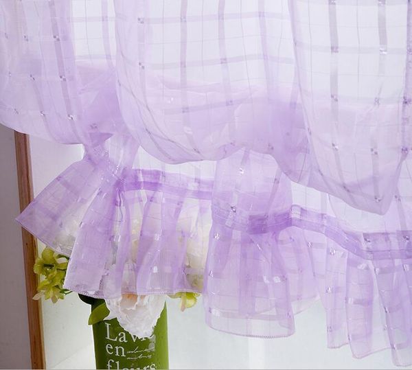 

1 шт. тюль римские шторы свежие стиль занавес для кухни гостиная спальня окна короткий занавес скрининг богемия cortinas sqctgs