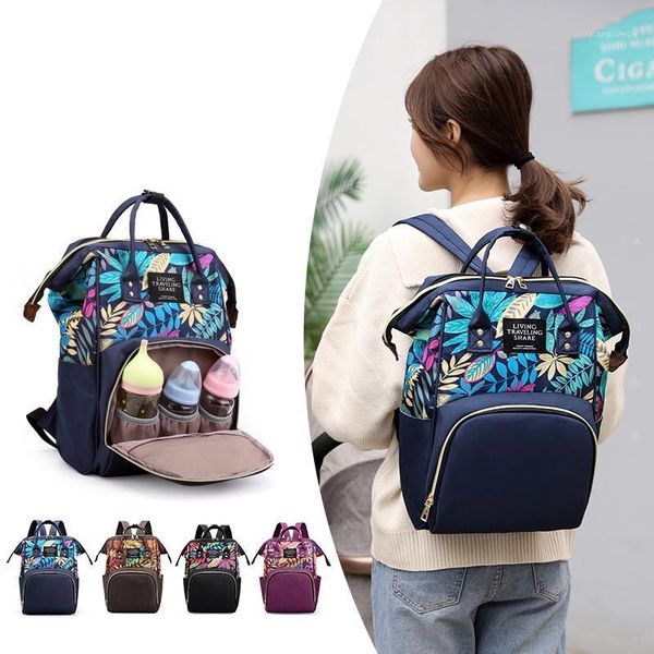

fashion mummy maternity diaper bag large capacity mom bag thermal insulation travel backpack small handbag for baby care1