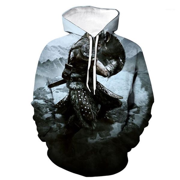 

the elder scrolls skyrim 3d printed hoodies men women casual game style cosplay hooded sweatshirt pullover trendy hoodie1, Black