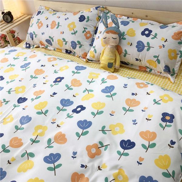 

bedding sets gorgeous multicolored flowers pattern set bed linen duvet cover  quilt kids girls boys room pillowcase soft