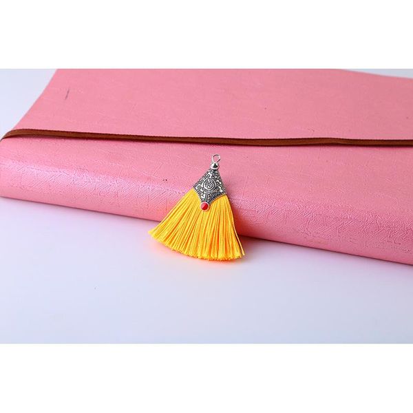 

2 10pcs metal caps silk tassel fringe pendant diy crafts material color tassels trim curtains decor earrings jewelry components h wmtagp