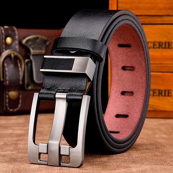 

lfmb]belt male leather belt men strap male genuine leather luxury pin buckle belts for men belt cummerbunds ceinture homme 201120, Black;brown