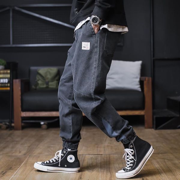 

streetwear black jeans harem pants men 2021 men's fashion joggers jeans for men male trousers designer brand cargo sweatpants, Blue