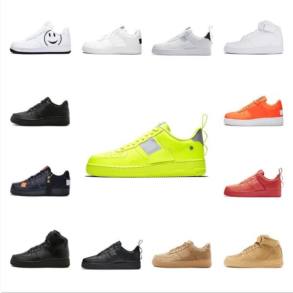 

new dunk 1 utility running shoes all black white men women sports skateboarding high low cut wheat brown trainers sneakers size 36-45