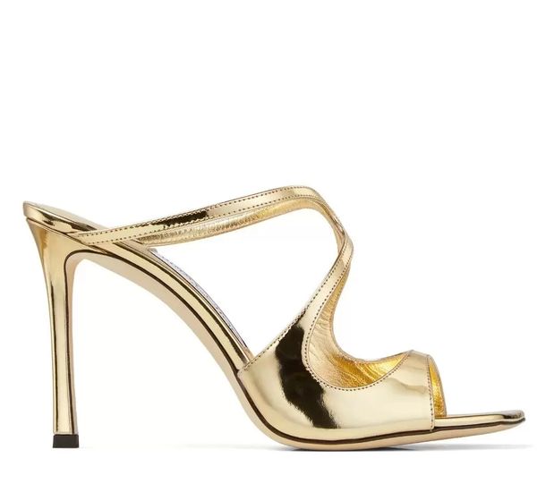 

elegant bridal wedding dress sandals shoes anise mules night dressing luxury brands summer high heels women's walking with box,eu35-43, Black