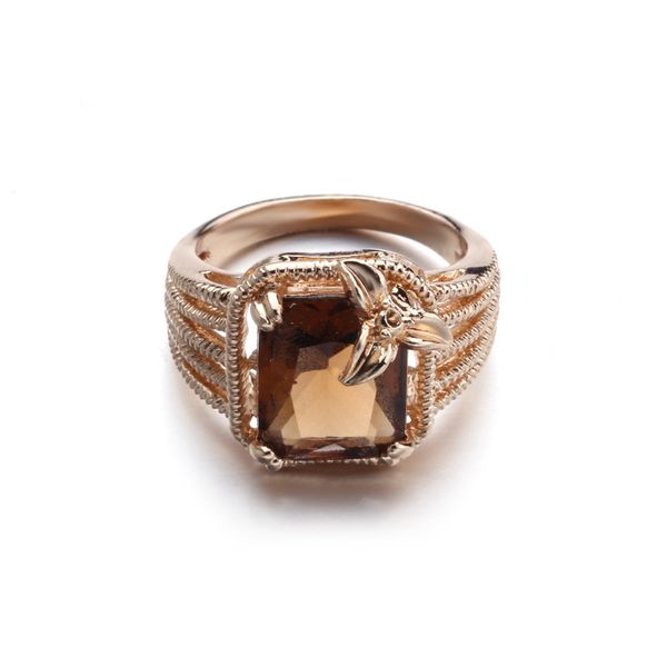 

popular jewelry european and american retro snake-shaped womens ring popular zircon rose gold plated ring wholesale, Silver