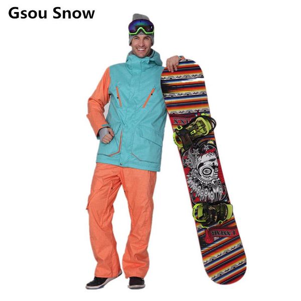 

skiing jackets winter gsou ski wear men snowboard pants suit for warm snow clothins chaqueta esqui hombre