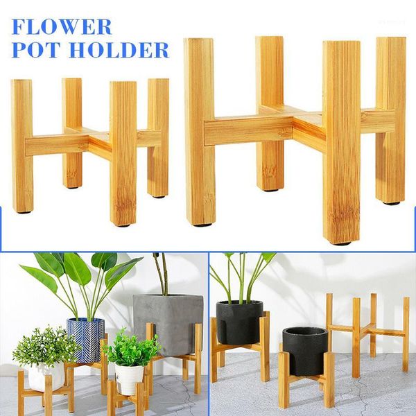

1pc flower pot holder wooden shelf rack stand plant flower pot holder wood home garden display tools for office home1