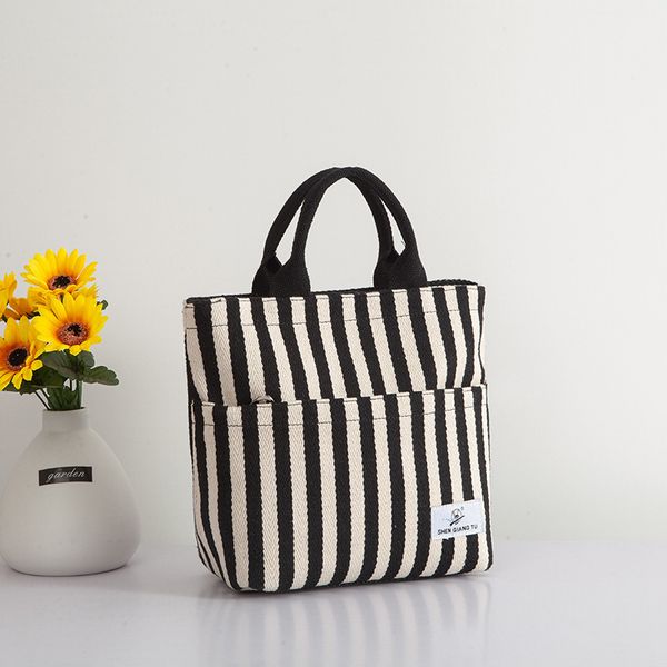 

2020 new fashion small bag art of women with striped brand canvas purse rbm0