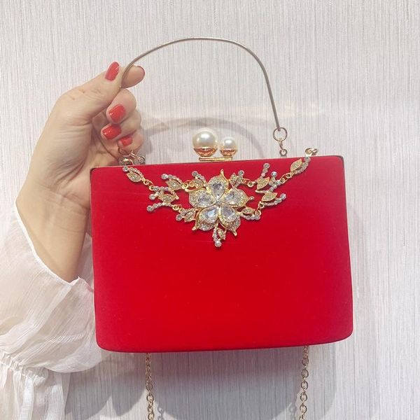 

evening bags bride wedding plush bag embroidered handbag diamond for women large capacity female dinner clutch purse