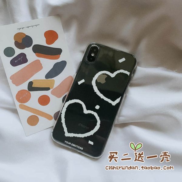 

case xsmax6 for lovely 11pro mobile 8 lovers 7plus / xr transparent love 12