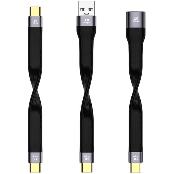 USB-zu-Typ-C-Ladekabel C-USB-Adapter für Powerbank-Mobiltelefon-Schnellladedatenübertragung 20-V-Kurzleitung