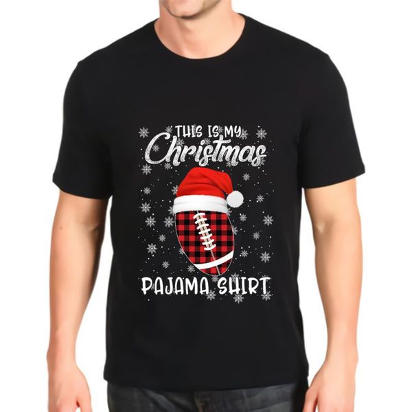 

new printed t-shirt this is my christmas pajama game short-sleeved fashion loose mens customization, White;black