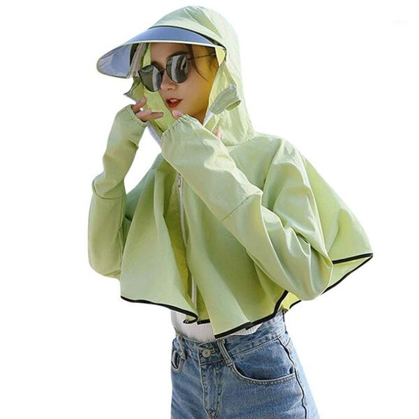 

new women sun protective hooded coat anti-uv jacket hat 2019 summer casual breathable cycling jackets #jun061, Black;brown